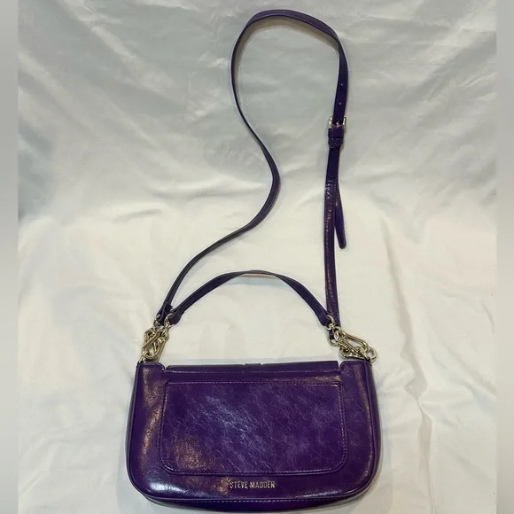 Steve Madden Deep Purple Crossbody Clutch Purse - Picture 2 of 16